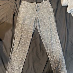 Mens ASOS Grey Plaid Pants Size 30